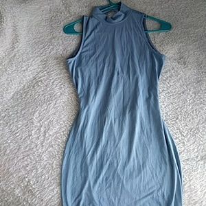 Baby blue body-con dress